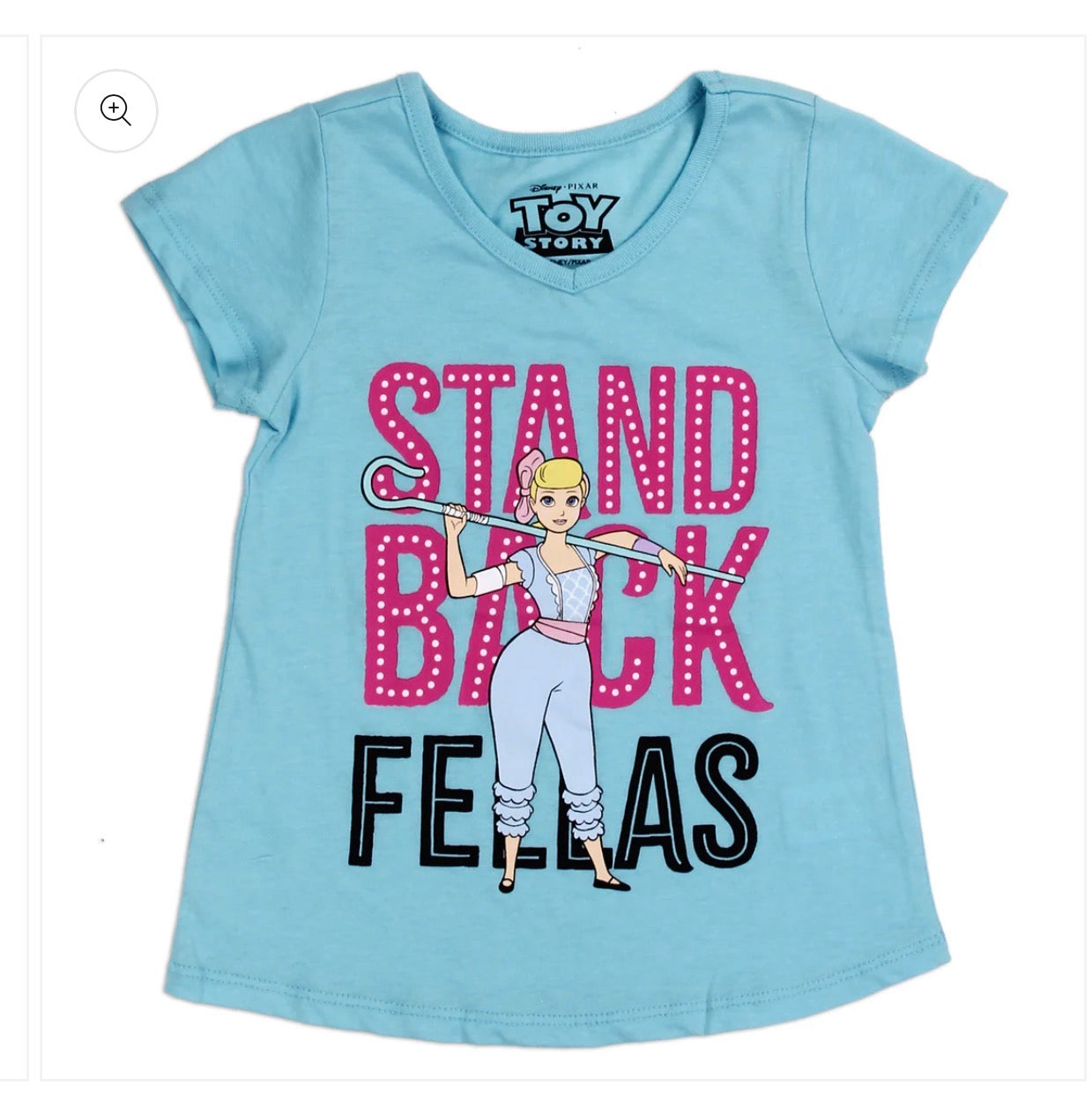 Toy Story Girls Blue Graphic T-Shirt | Stand Back Feels Cute Kids Top