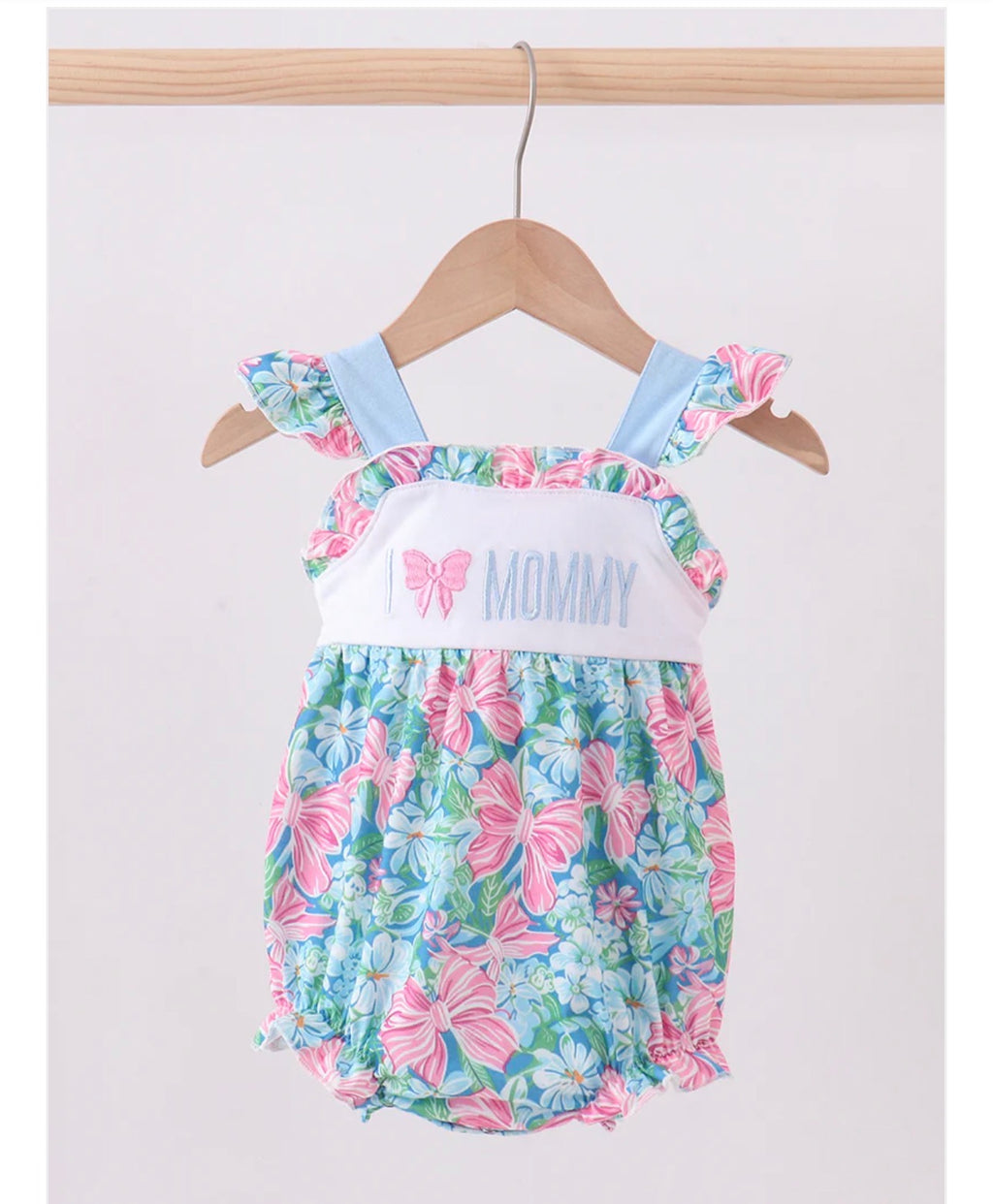Baby Girl Floral Dress with “I Love Mommy” | MBS Kids USA