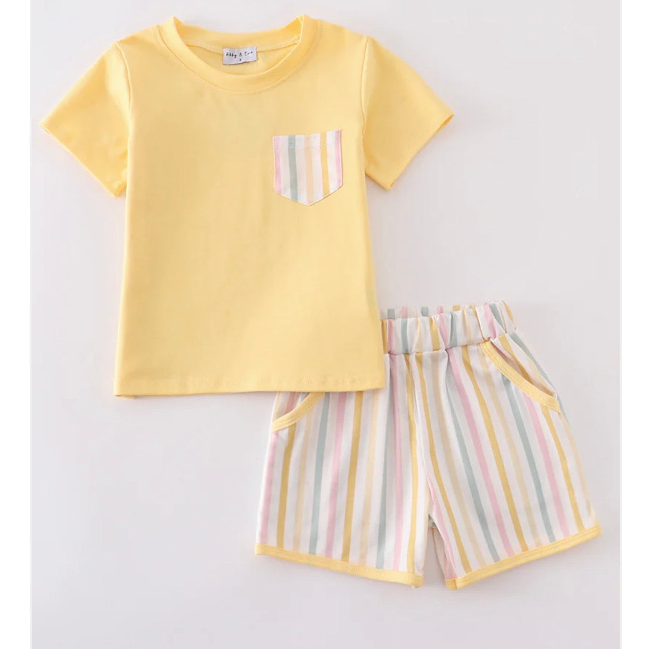 Rainbow Stripe Short Set for Boys | MBS Kids USA