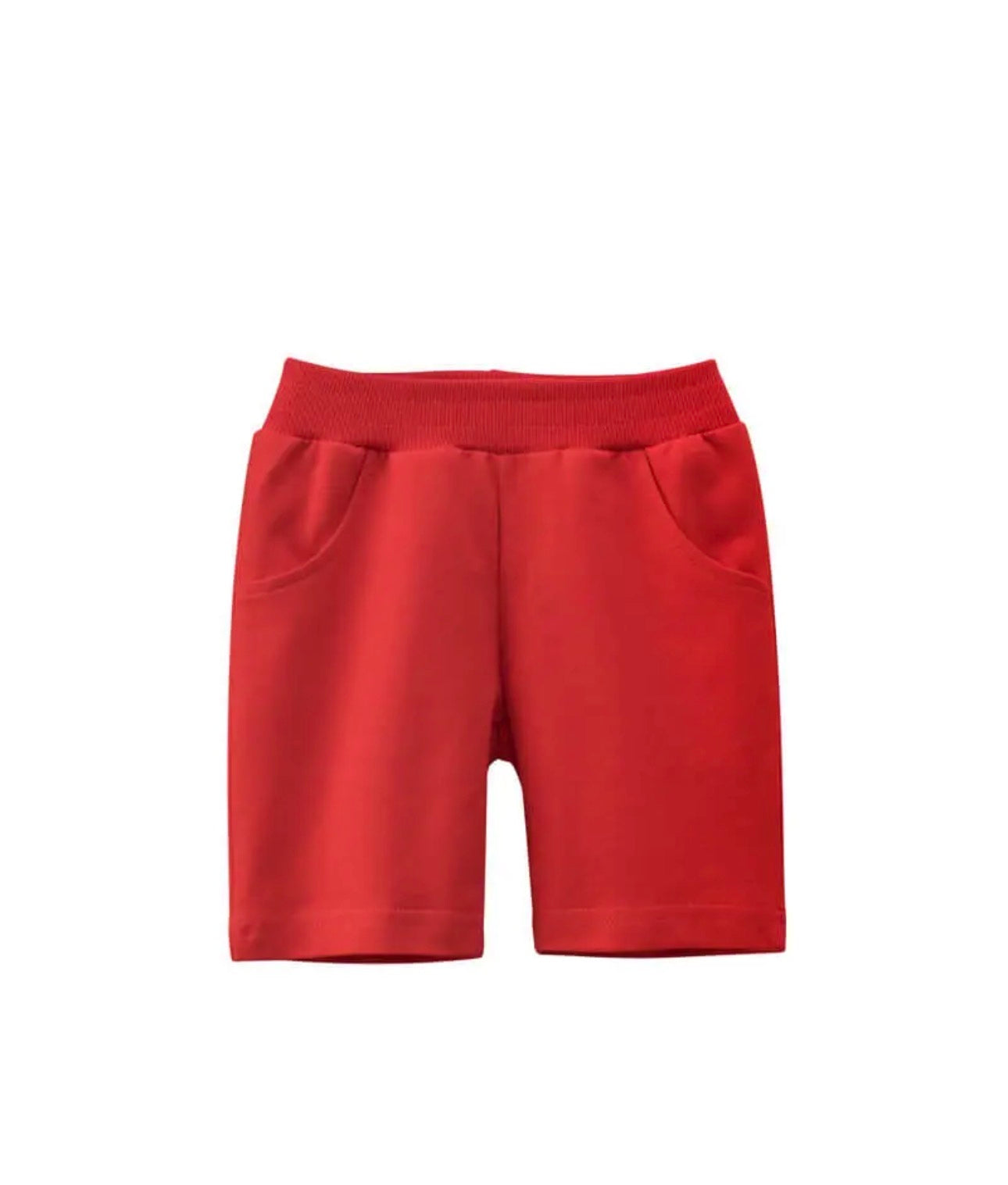 Kids Unisex Solid Color Shorts with Pockets | Navy, Yellow , gray ,Blue & Red