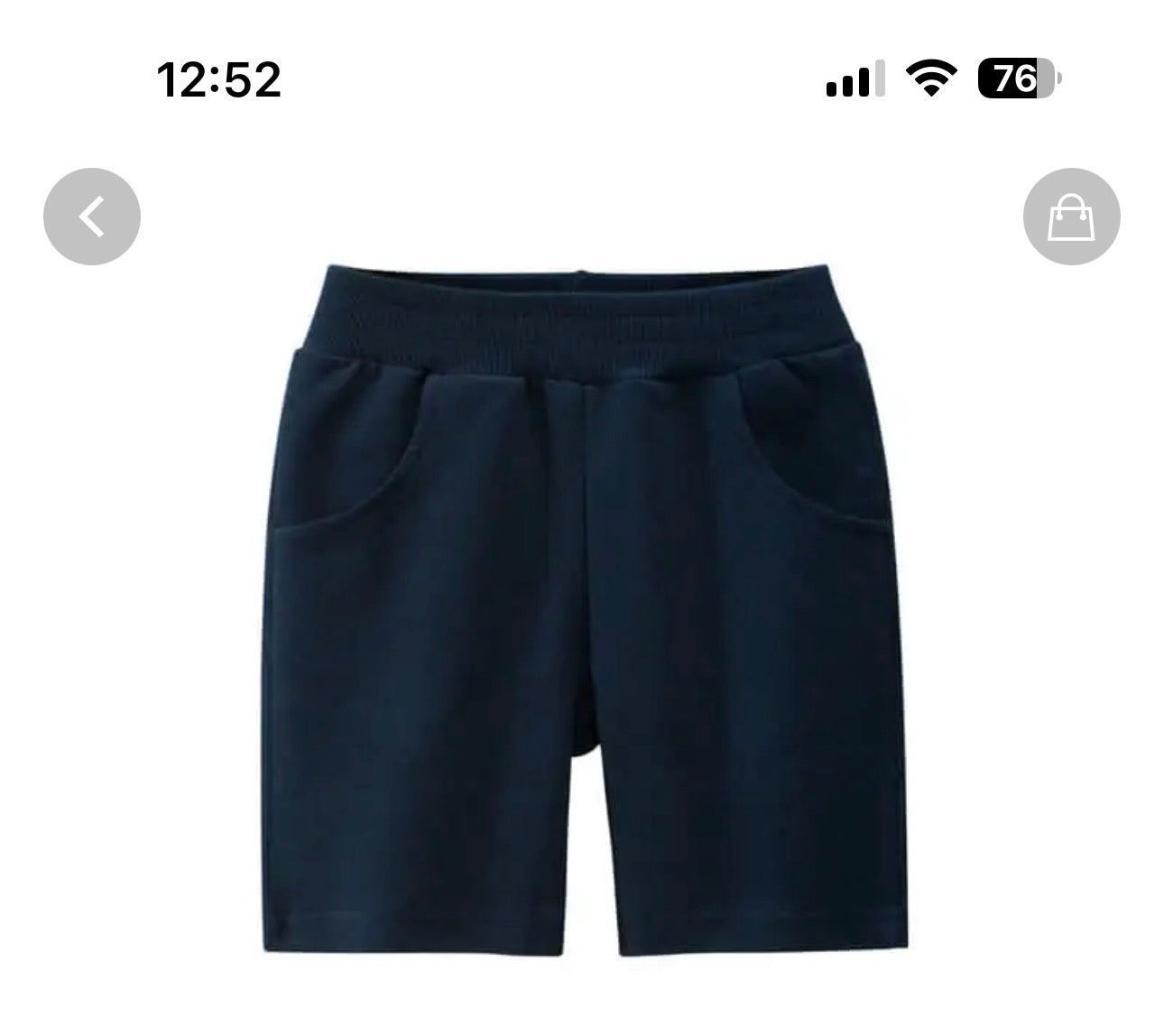 Kids Unisex Solid Color Shorts with Pockets | Navy, Yellow , gray ,Blue & Red