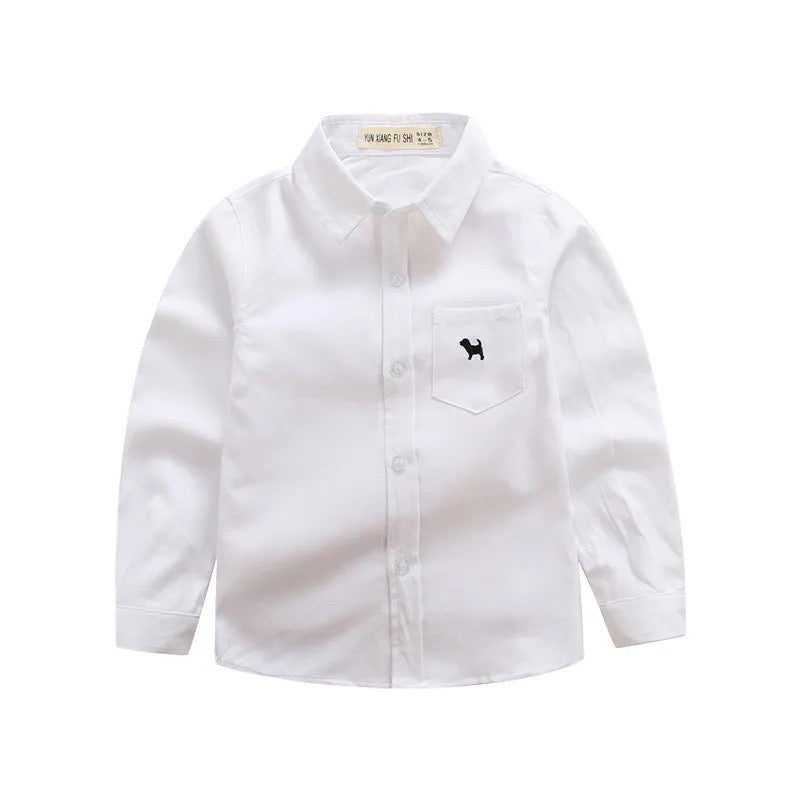 Classic Pink and White  Button-Up Shirt for Boys | MBS Kids USA