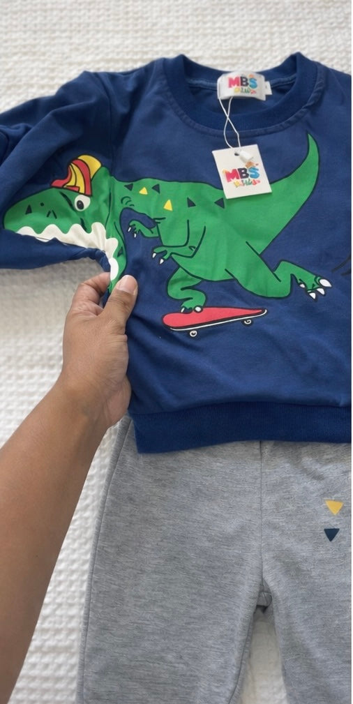 Cool Dino Skate Set – Toddler Boys 2-Piece Outfit | MBS Kids USA
