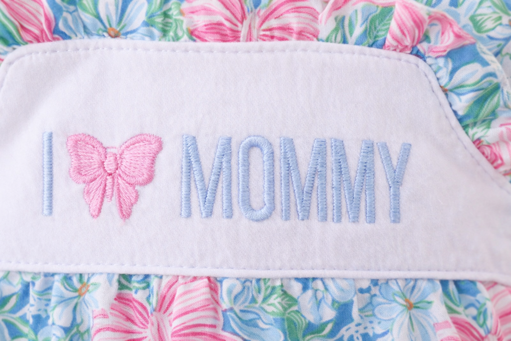 Baby Girl Floral Dress with “I Love Mommy” | MBS Kids USA