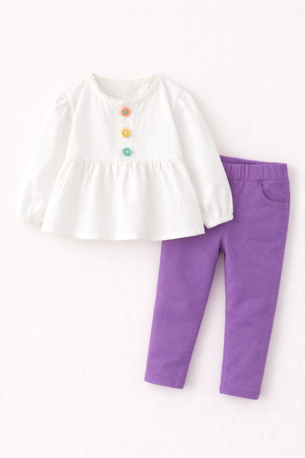 Girls Button Top & Legging Set | MBS Kids USA