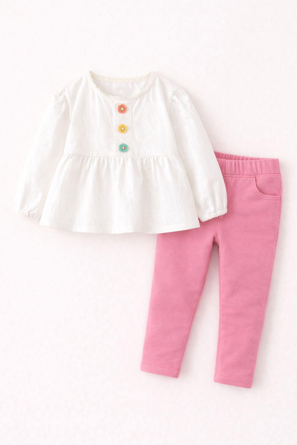 Girls Button Top & Legging Set | MBS Kids USA