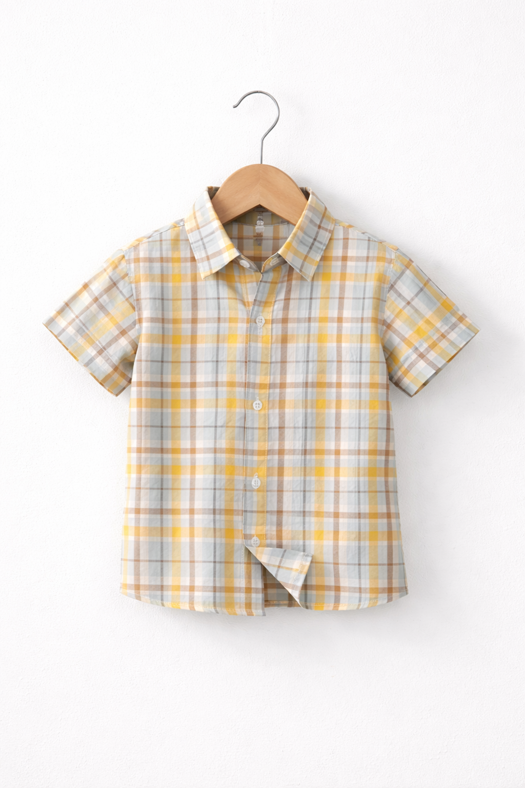 Boys Summer Plaid Button-Up Shirt – Lightweight & Breathable | MBS Kids USA