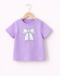 Purple Bow T-Shirt for Girls | Cute Toddler & Kids Graphic Tee (4T–8T)