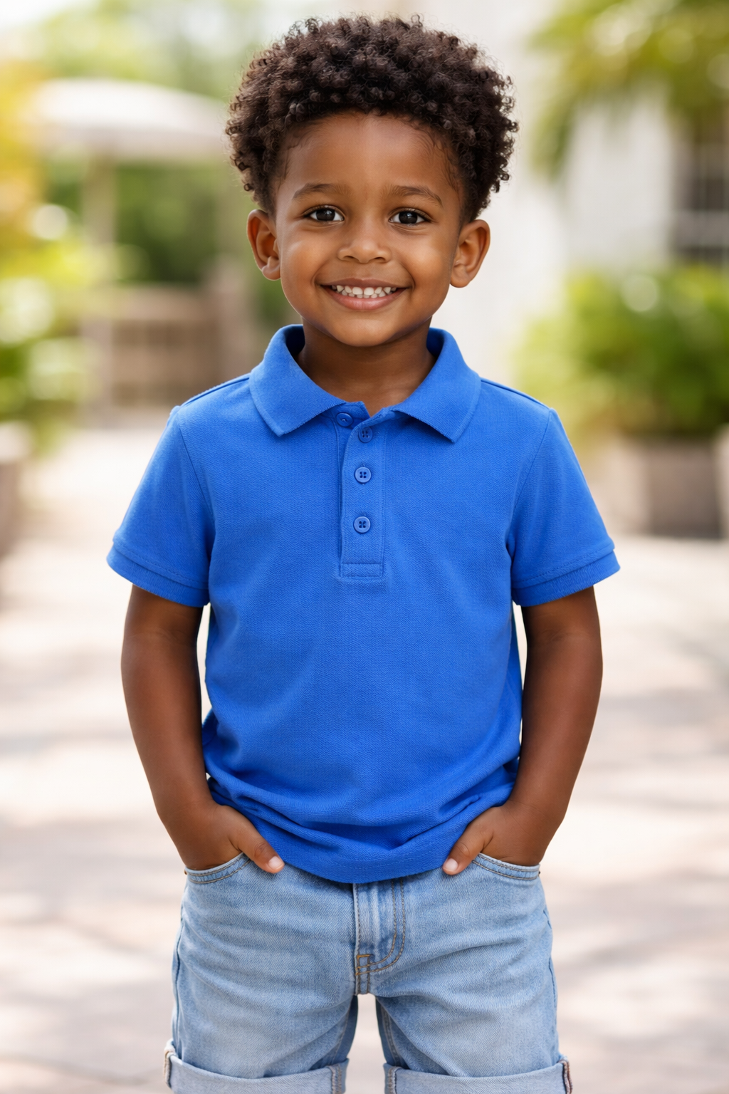 Boys Classic Blue Polo Shirt | MBS Kids USA