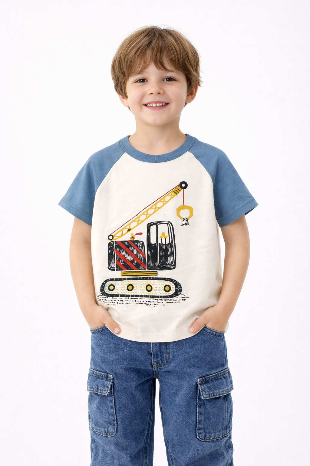 Construction Crane Graphic T-Shirt for Boys | MBS Kids USA