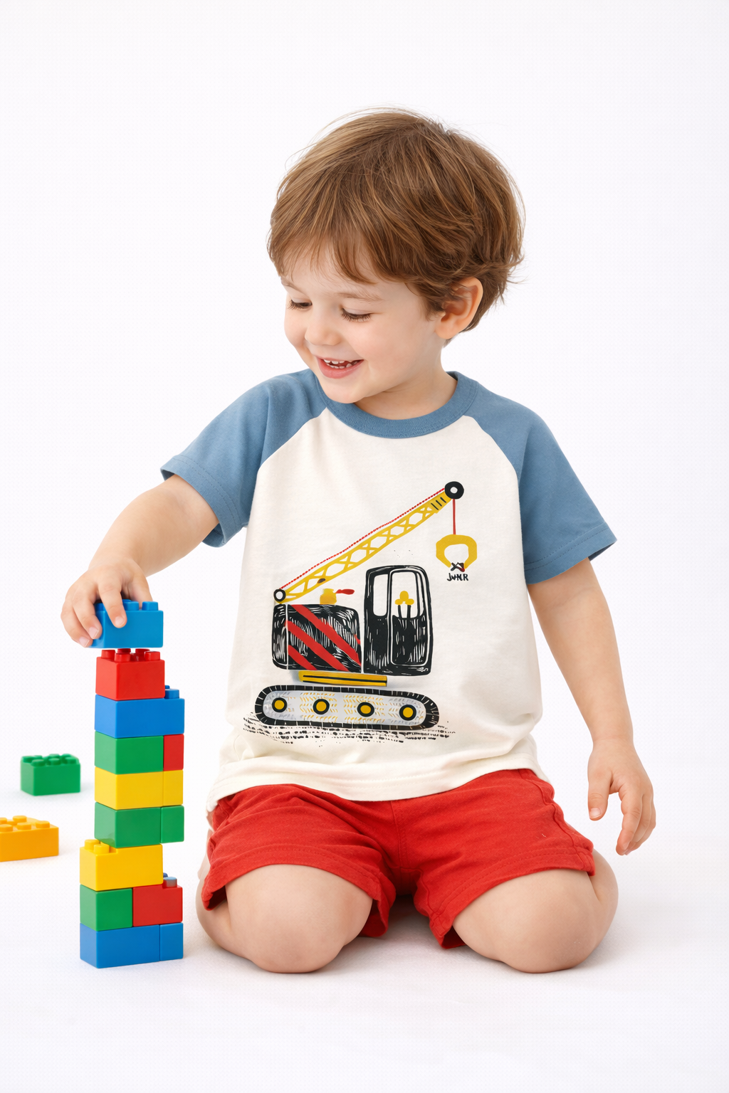 Construction Crane Graphic T-Shirt for Boys | MBS Kids USA