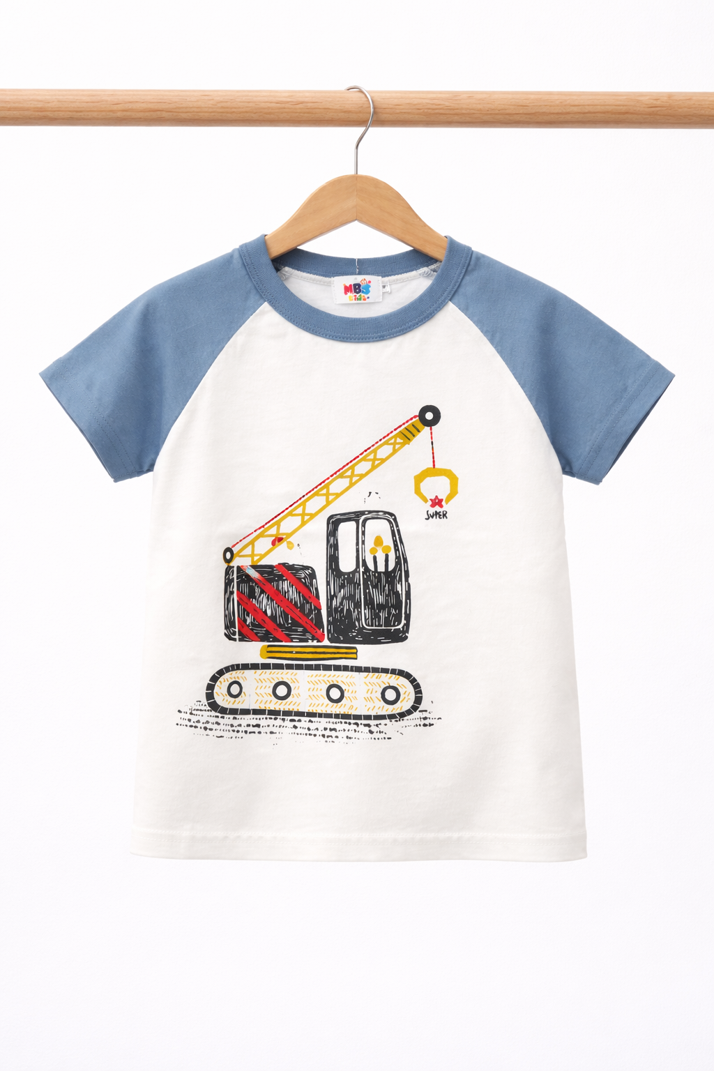 Construction Crane Graphic T-Shirt for Boys | MBS Kids USA