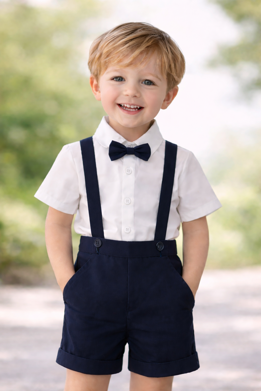Little Navy Gentleman 4-Piece Set with Cap | MBS Kids US