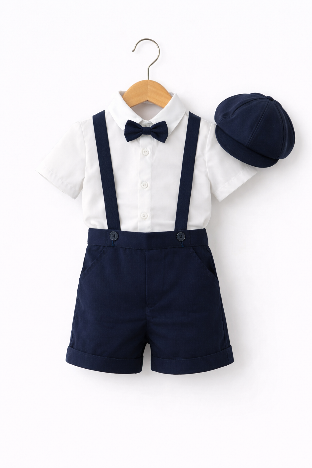 Little Navy Gentleman 4-Piece Set with Cap | MBS Kids US