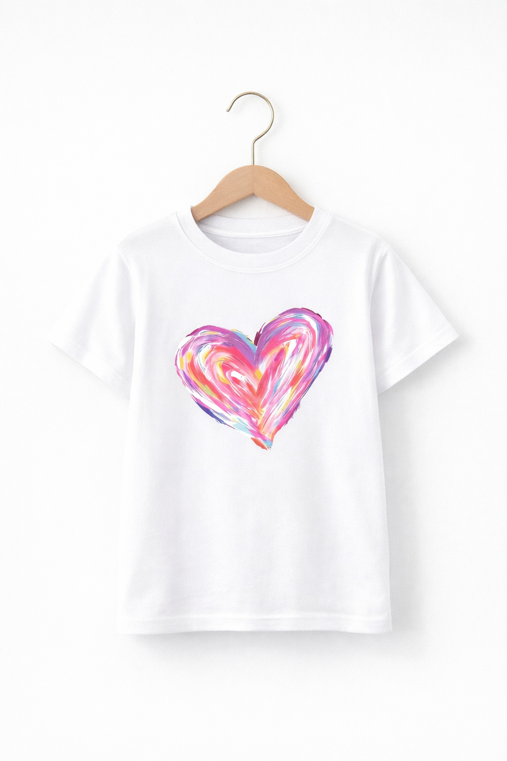 Colorful Heart T-Shirt for Girls | Soft Cotton Baby & Toddler Tee