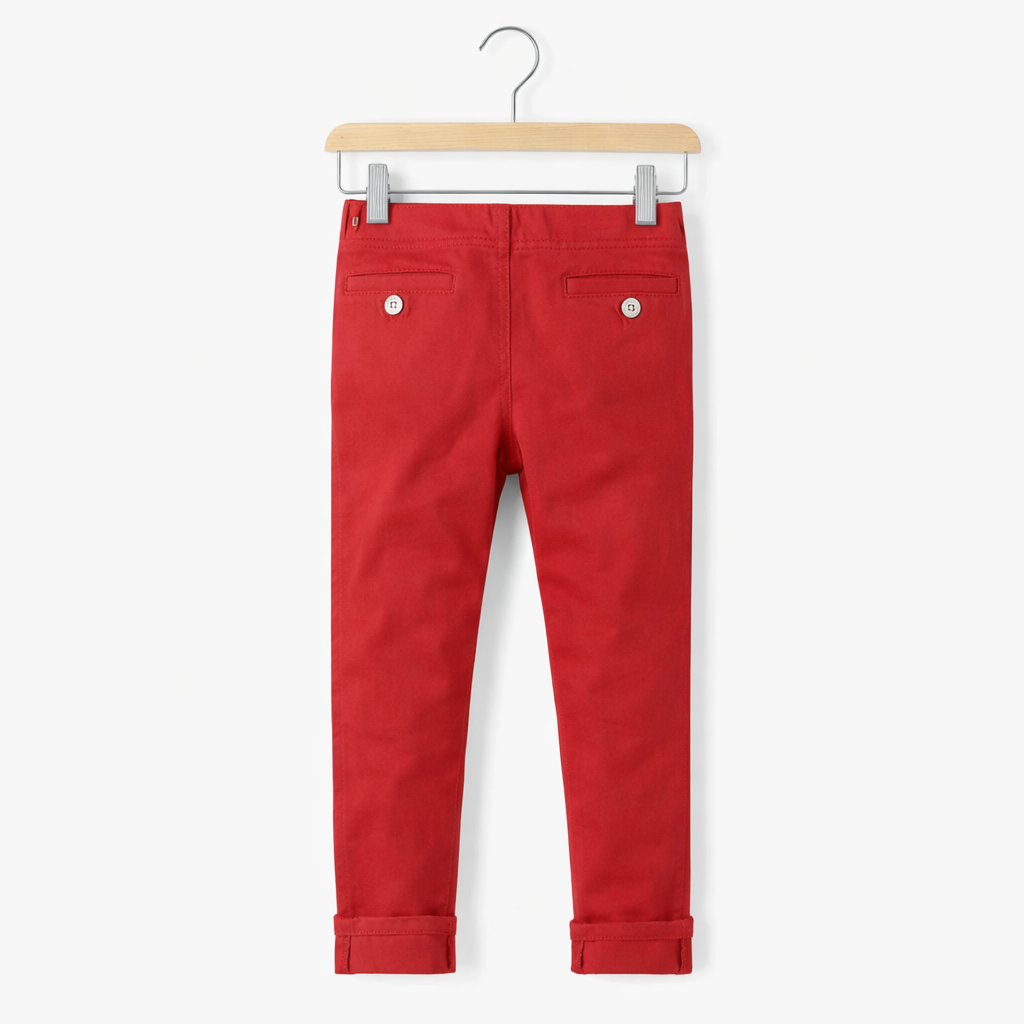 Boys Red Classic Pants