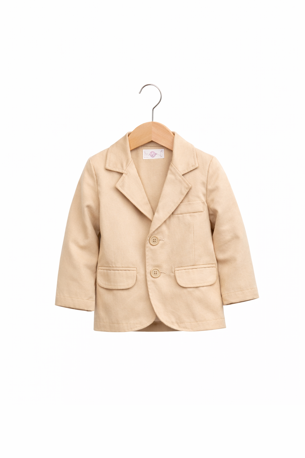 Classic Beige Blazer for Boys | Toddler Formal Jacket