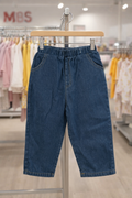 Girls Elastic Waist Denim Pants